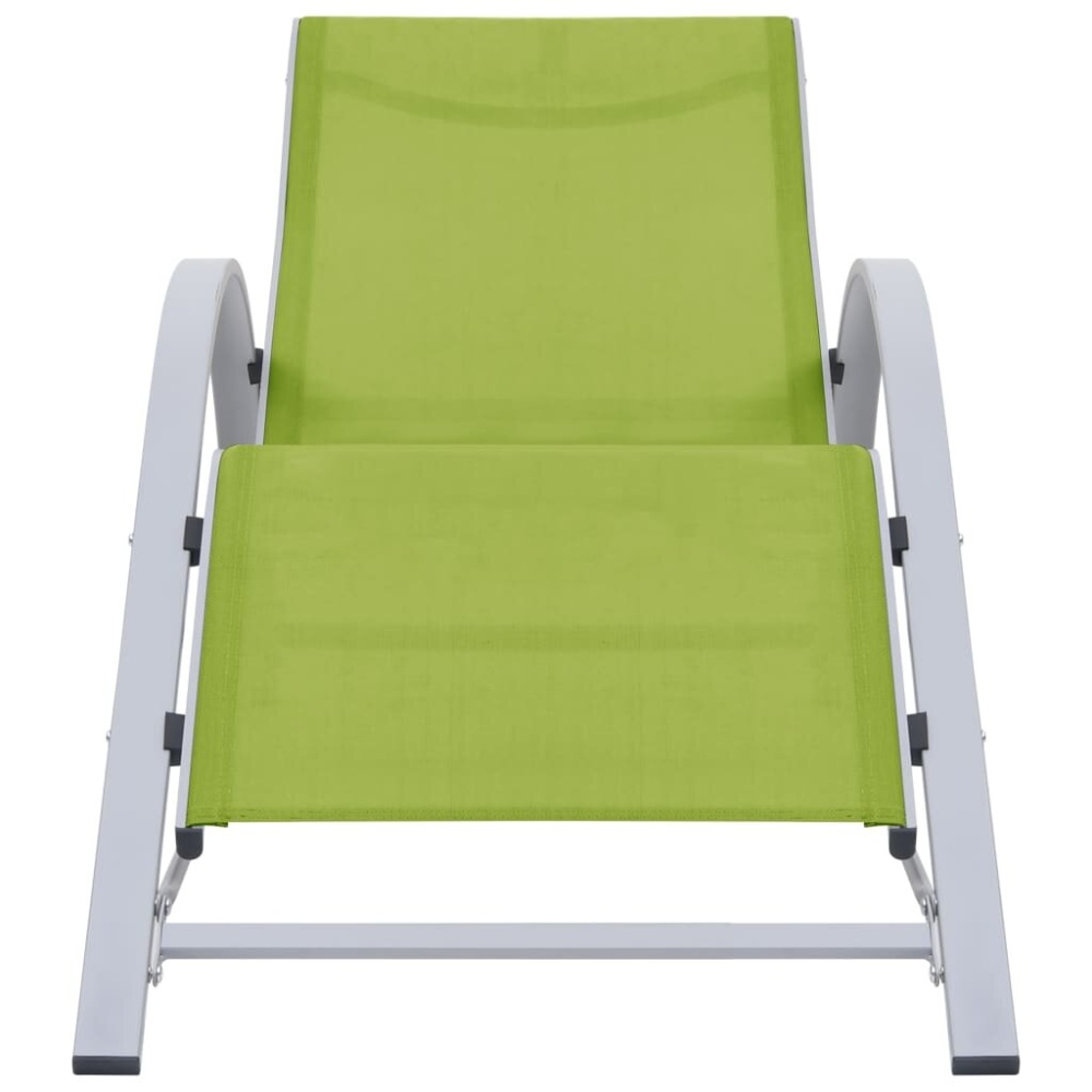 Sunlounger Textilene and Aluminum Green - Image 2