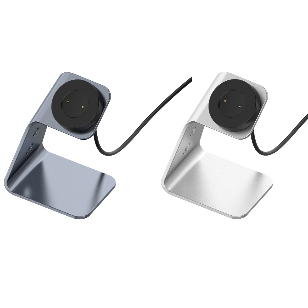 Bakeey Aluminum Alloy Magnetic Charging Base Fast Charge 360 Rotated Smart Watch Charger For Huawei Watch GT 2/GT/GT 2E/Honor Watch GS PRO - Grey