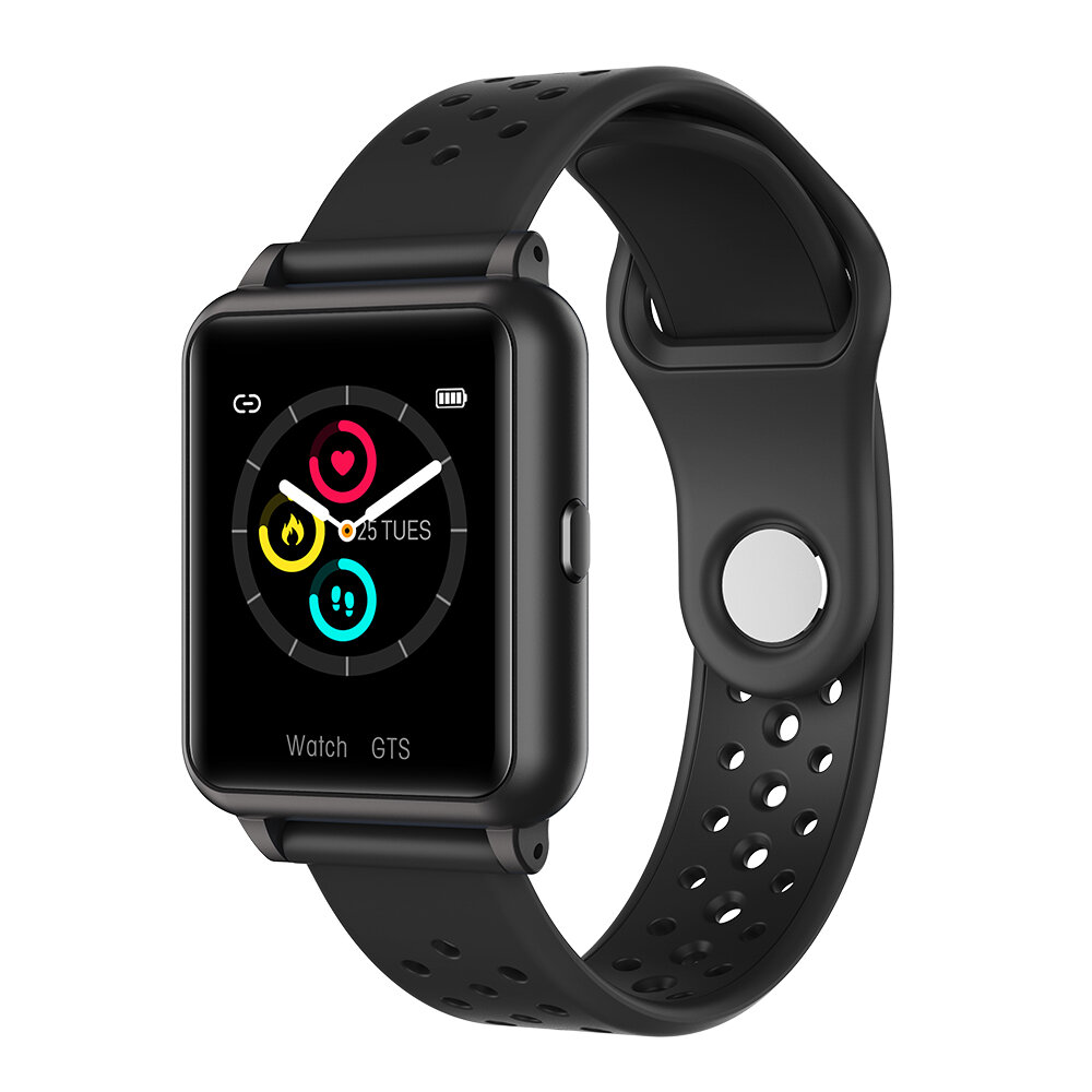 Rollme S06 Body Temperature Monitor Ultra-thin Wristband Exercise Modes Blood Pressure Oxygen Tracker Weather Forecast Smart Watch - Black - Image 2