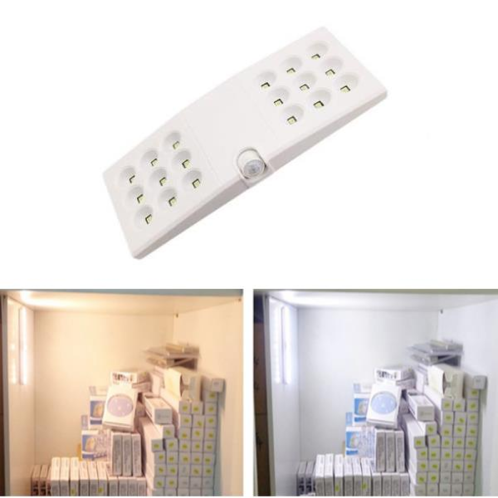 DC3.7V 1.3W White/Warm White Light USB Rechargeable White Cabinet Light - White