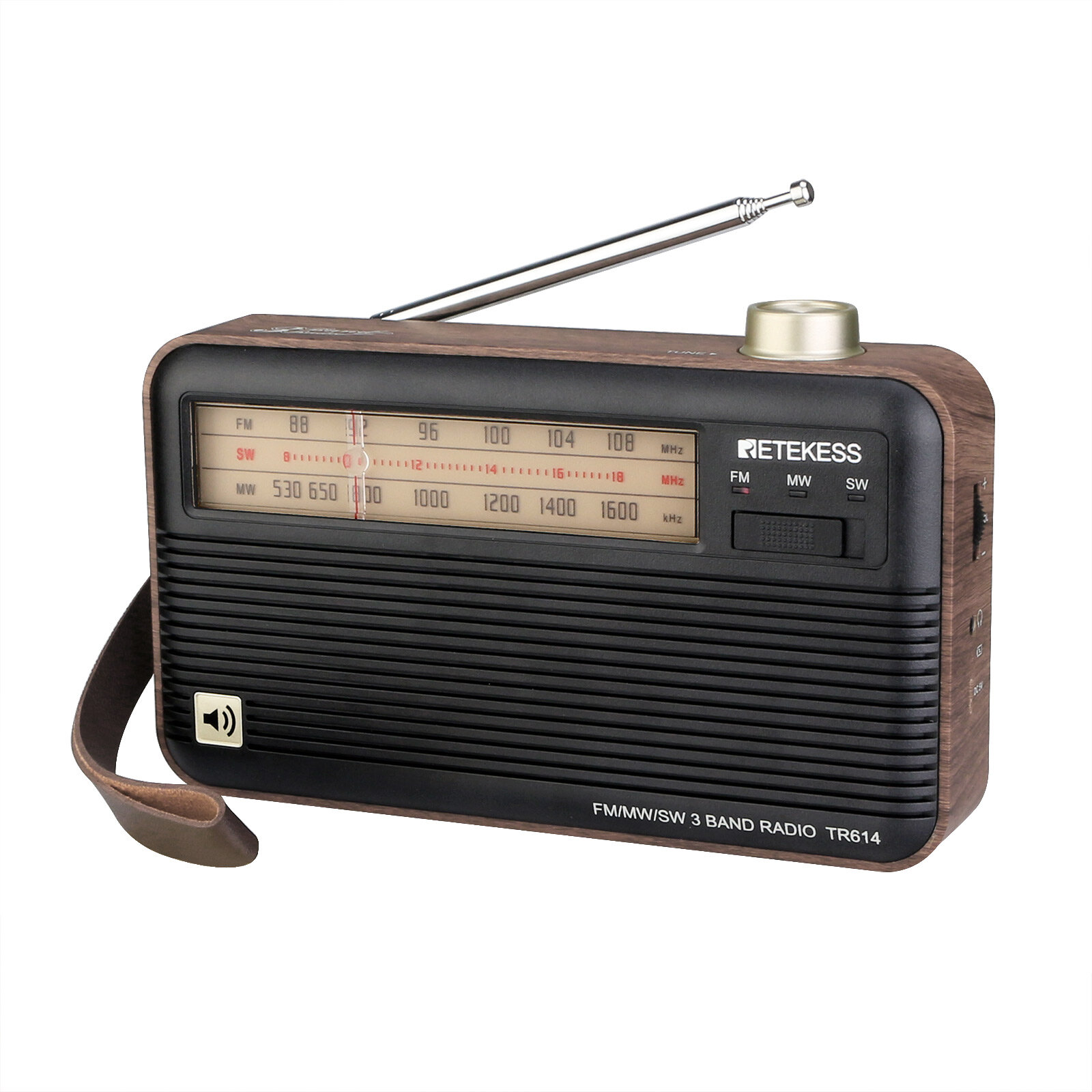 RSTEKESS TR614 FM MW SW 3 Band Wood Radio Grain Retro Older