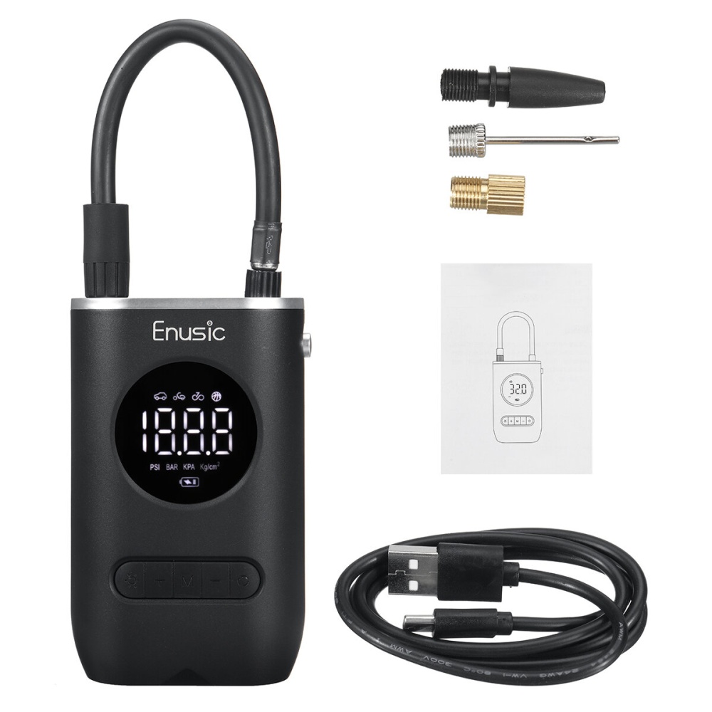 Enusic 4000mAh 150PSI OLED Display Wireless Air Pump Digital Tire Pressure Detection LED Tyre Inflator TP03 For Car Bike Motorcycle Ball Toy - Image 2