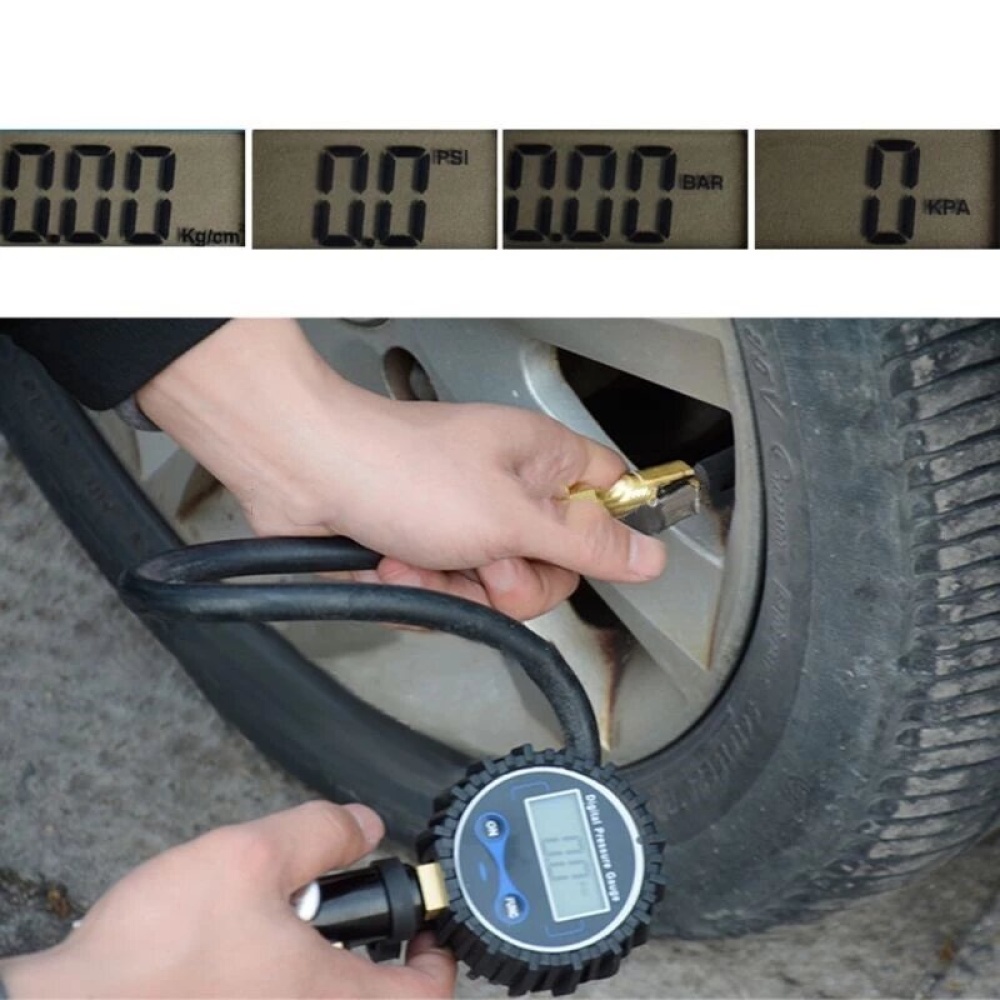 200PSI Digital Tire Inflator Pressure Gauge Air Compressor Pump Quick Connect Coupler for Car Truck Motorcycle - #3 - Image 2