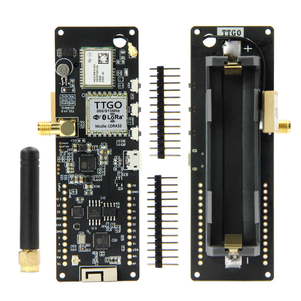 LILYGO® TTGO T-Beam v1.0 ESP32 LoRa 433/868/915Mhz WiFi GPS NEO-6M 18650 WiFi bluetooth Board Module - 923MHz