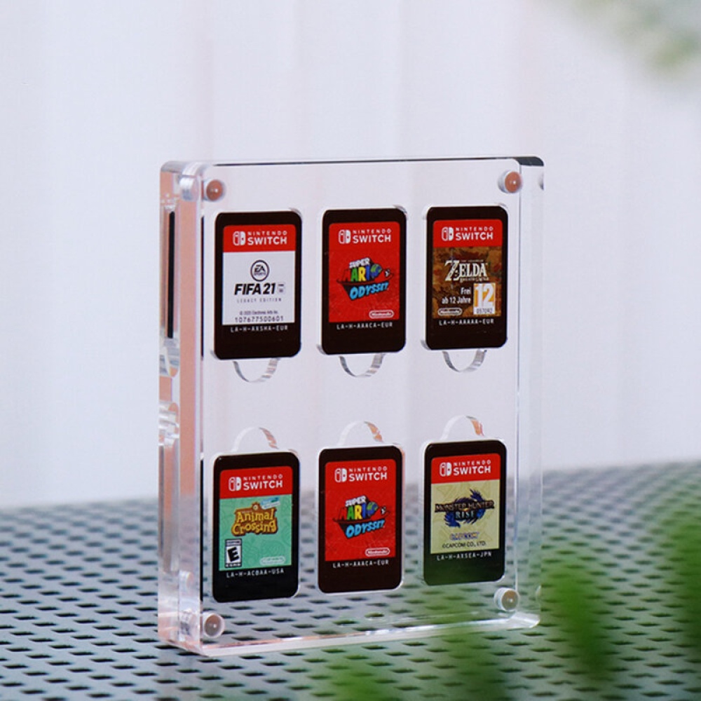 Magnetic Game Card Case for Nintendo Switch Transparent Acrylic Storage Box Shockproof Hard Shell Cover Display Stand 6pcs 9pcs Cards Slot - #A - Image 2