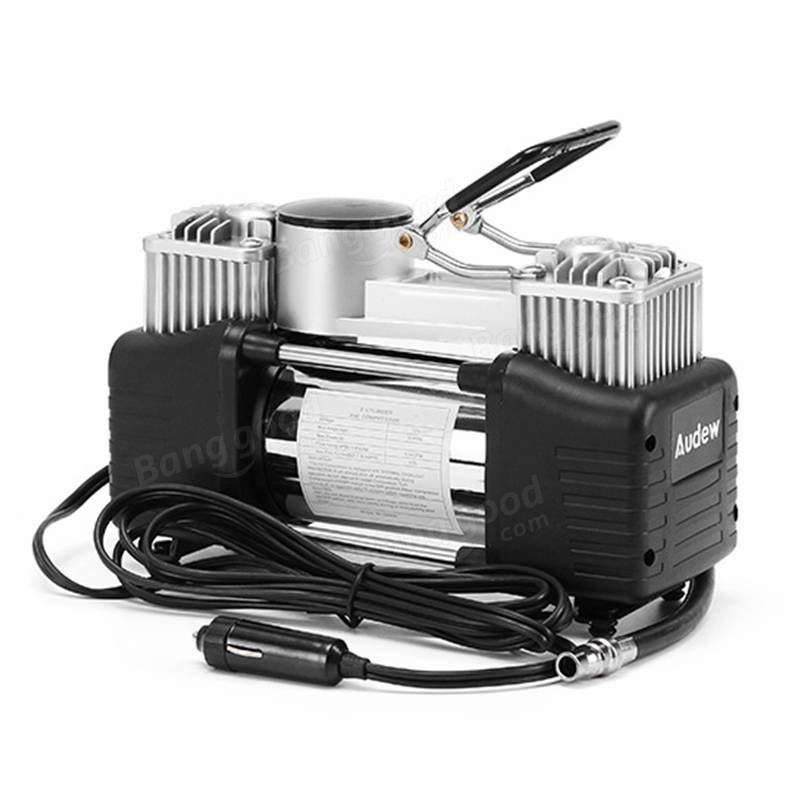 AUDEW High Pressure Preset Tire Air Pump DC 12V 150W Air Compressor Max150PSI Tyre Cylinder Inflator