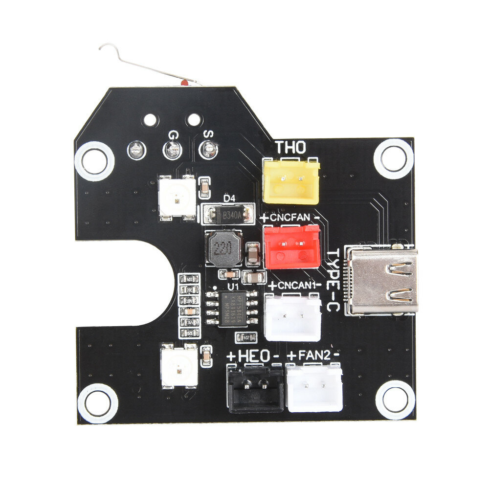 BIQU B1 HOTMODE V1.0 V1.0 LED Adapter Board with Type C Interface Installation in the nozzle-integrated Nozzle Wiring For B1 3D Printer