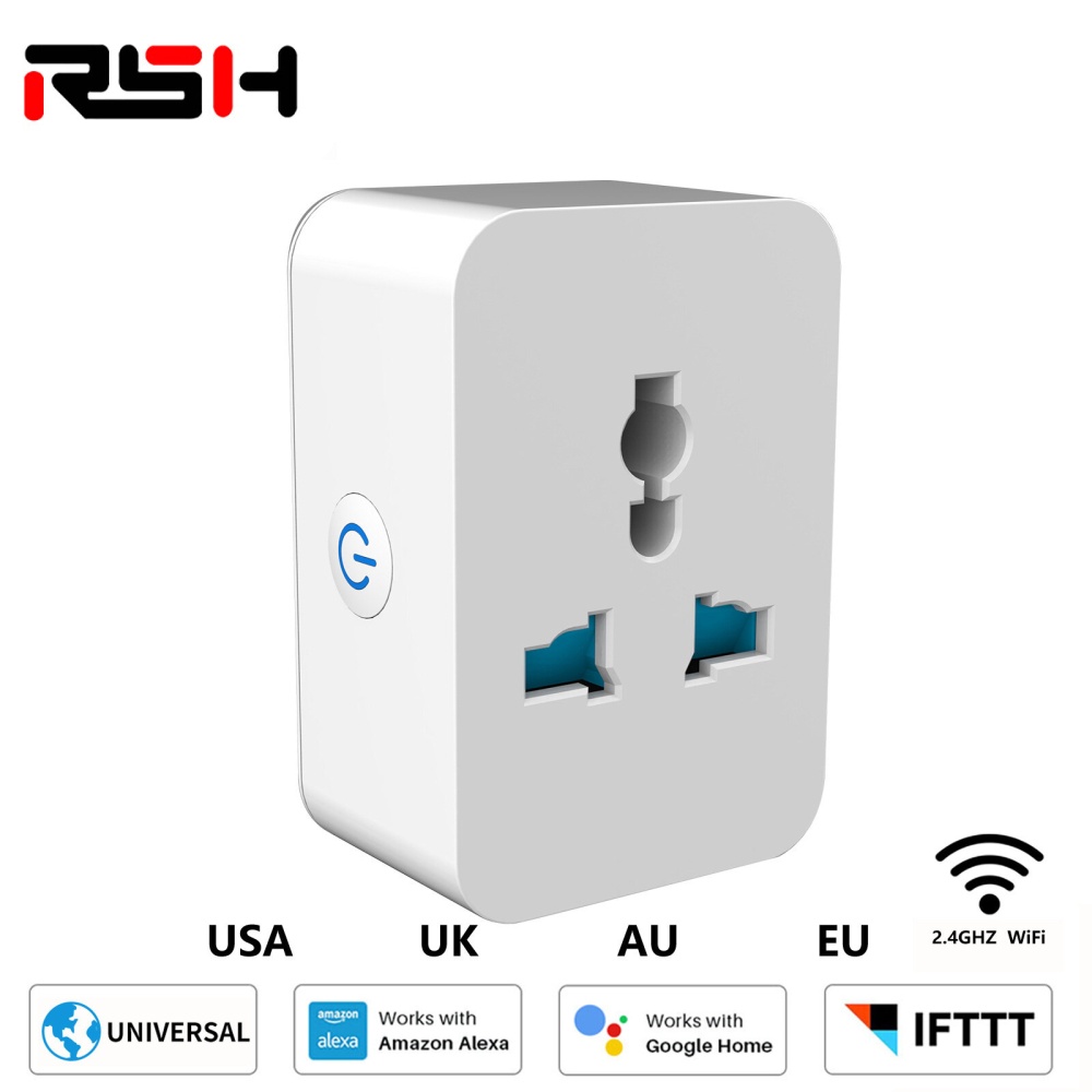 Prise RSH US prise WiFi et prise universelle bluetooth prise de Conversion multifonction 10A / 16A commutateur Wifi pour Amazon Alexa Google Home IFTTT - 10A