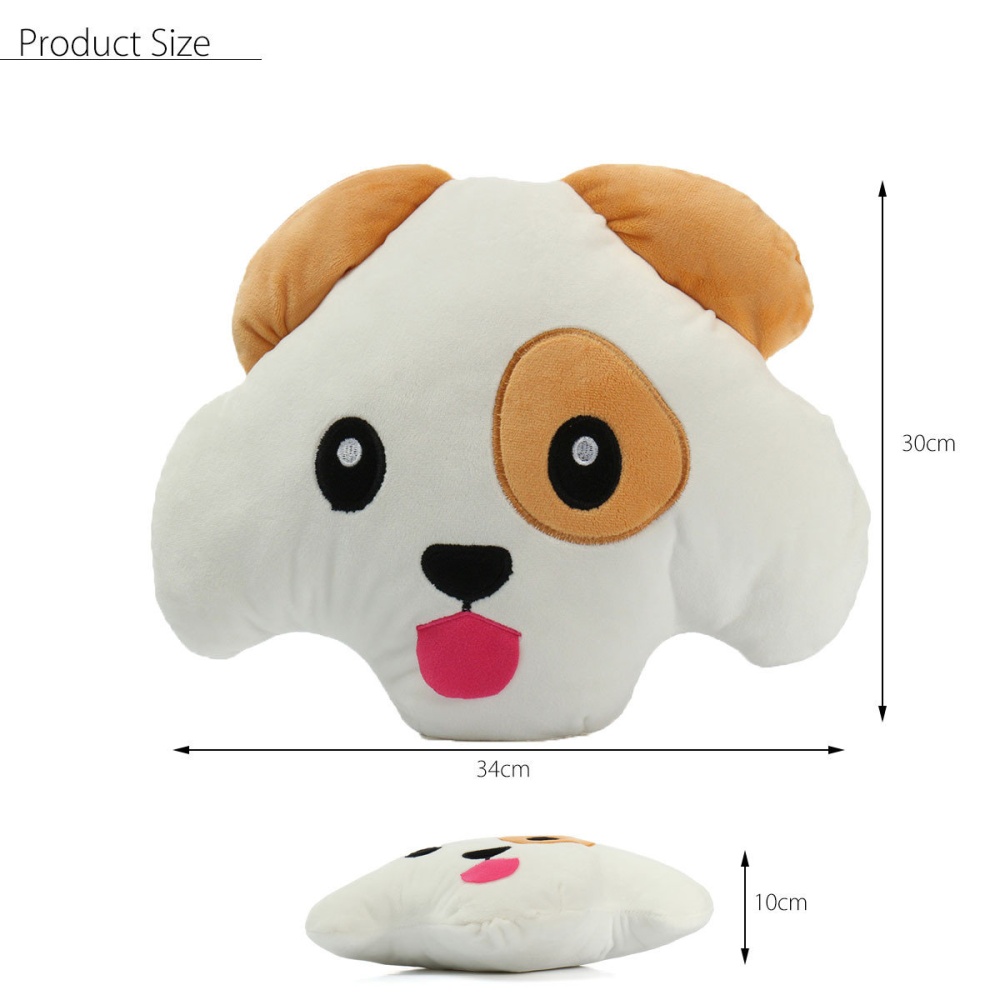 12" Cute Puffy Dog Soft Pillow Emoticon Toys Funny Stuffed Cushion Doll Gifts - Image 2