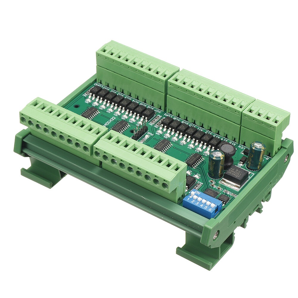 DC 12V 24V 32CH entree optiquement isolee PNP NPN commutateur collecteur numerique RS485 Module Modbus RTU - carte pnp uniquement