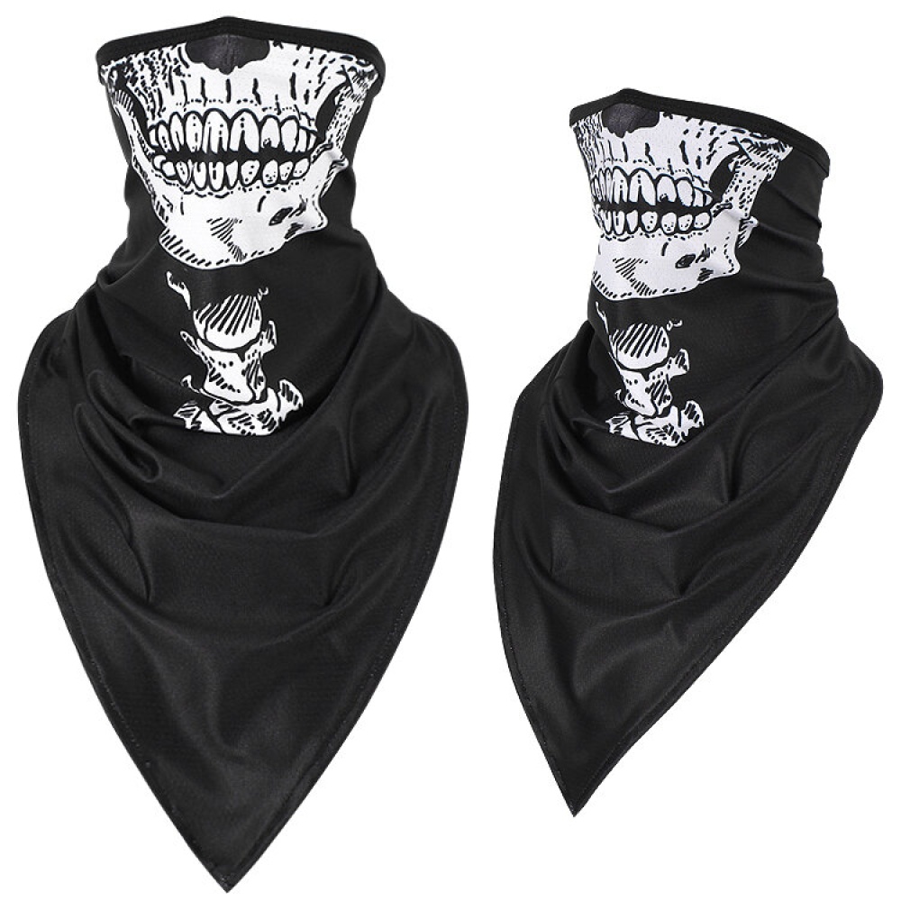 Sun-protection Skull Ice Silk Breathable Multi Use Scarf Face Mask Motorcycle Cap Head Wear Hat - 02# - Image 2