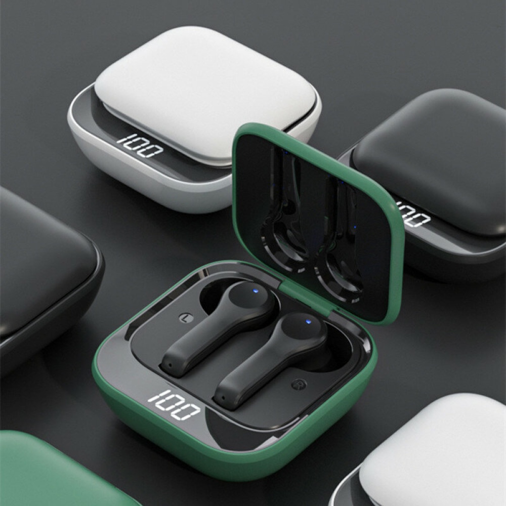 Bakeey F09 Wireless Sports Headphones TWS bluetooth 5.0 Earphones Touch Control Waterproof Earbuds with Mic HD Stereo Music Headset - White