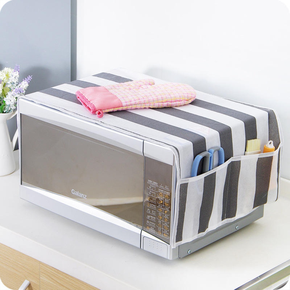 Honana HN-DC001 Microwave Oven Dust Cover Dustproof Storage Bags Organizer Sundries Home Decor Microwave Towel - 4 - Image 2