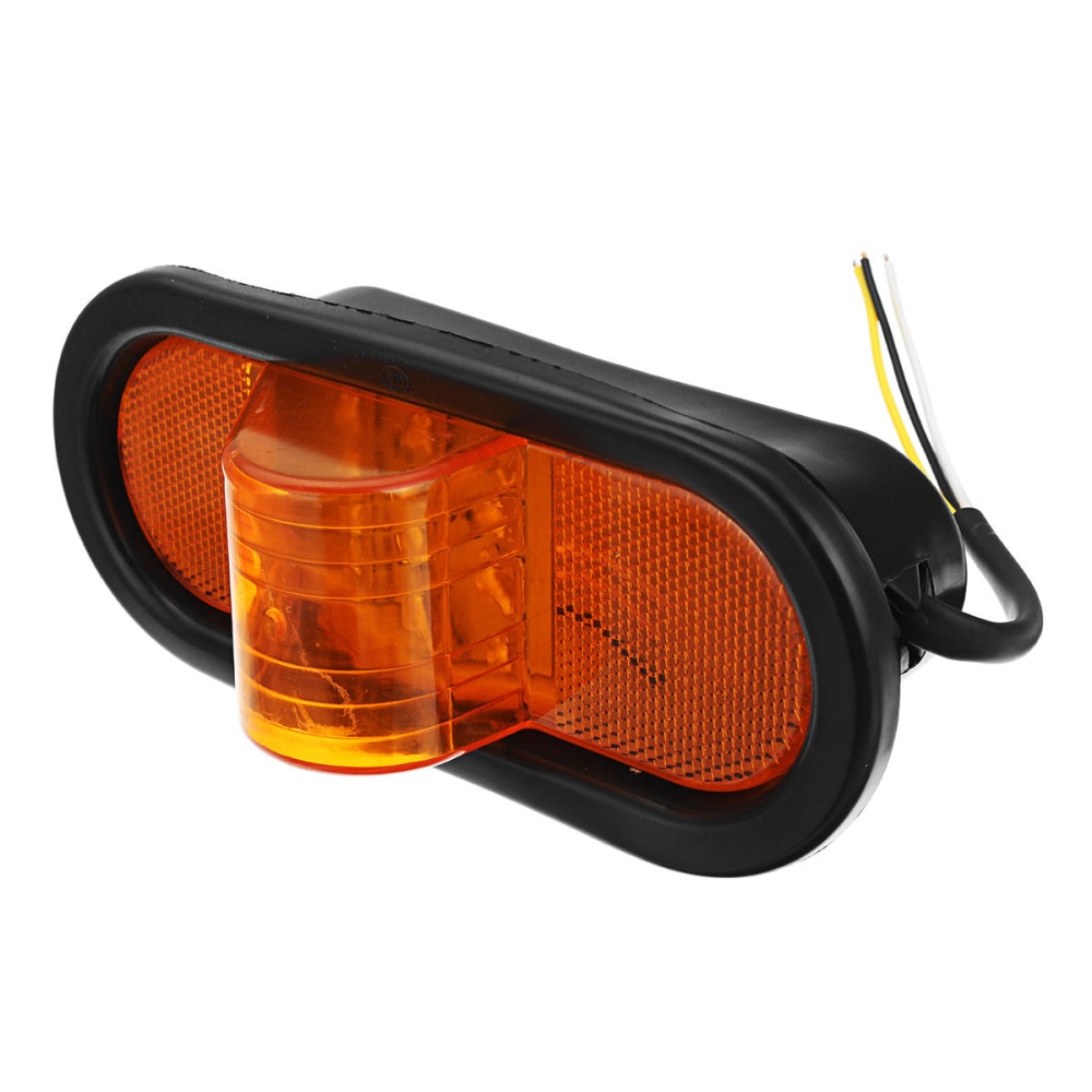 24V Yellow LED Car Rear Side Marker Lights Indicator Lamp for Truck Boat Tailer Caravan - Image 2