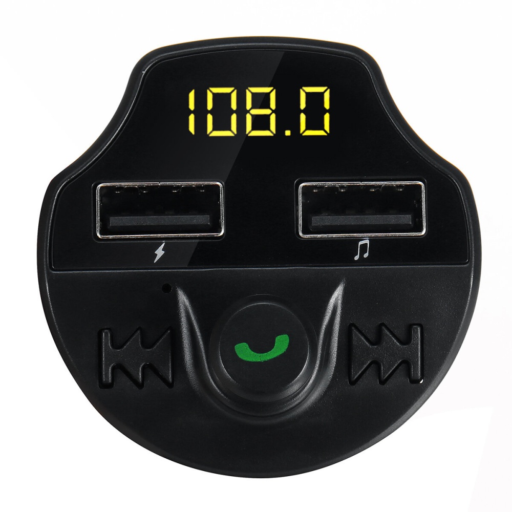 12V-24V Dual USB bluetooth 5.0 Universal Wireless Car FM Transmitter MP3 Player - Image 2