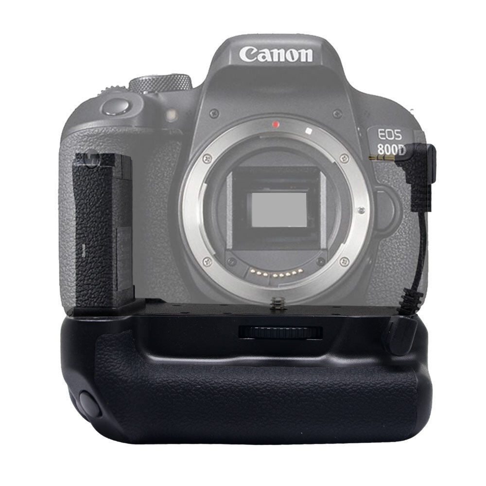 Mcoplus MCO-800D Vertical Multi-Function Replacement Battery Grip for Canon Eos 800D/T7i/X9i/77D/9000D - Black