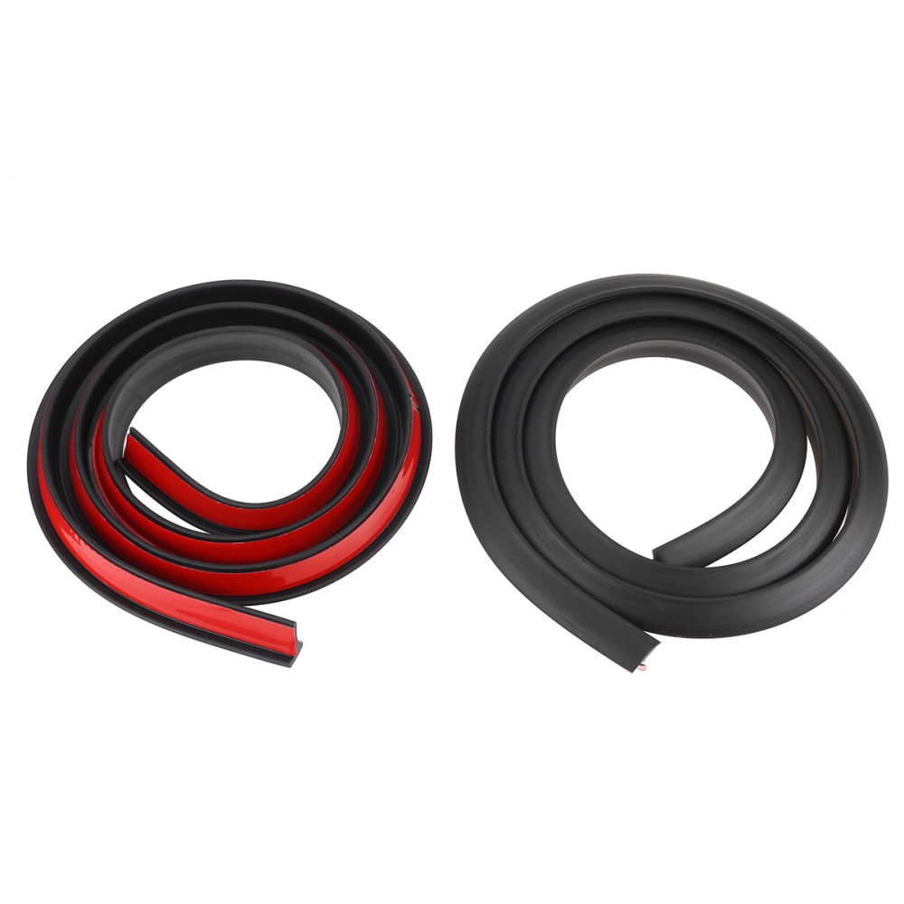 2PCS 1.5M×2CM Rubber Car Mudguard Trim Strip Wheel Arch Protection Moldings Black - Image 2