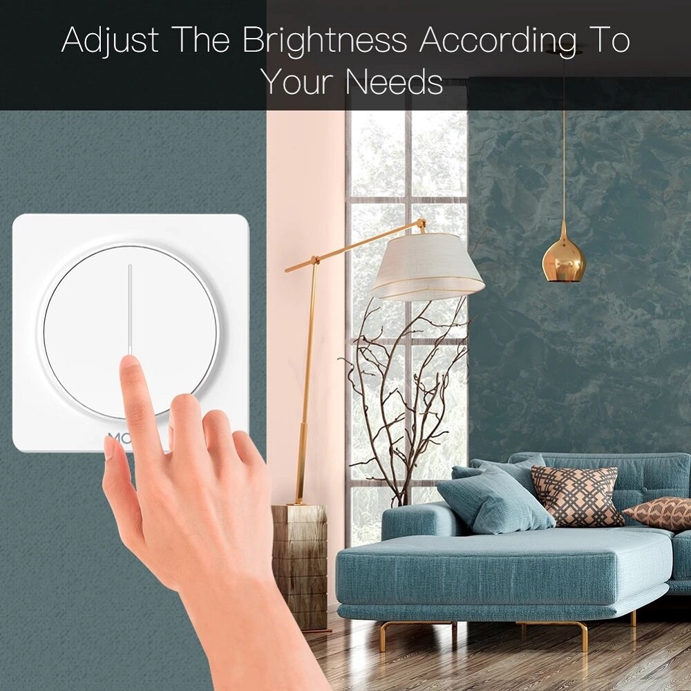 MoesHouse WiFi Smart Touch Light Dimmer Switch Touch Timer Brightness Memory Smart Life/Tuya APP Remote Control Work with Alexa Google - Image 2