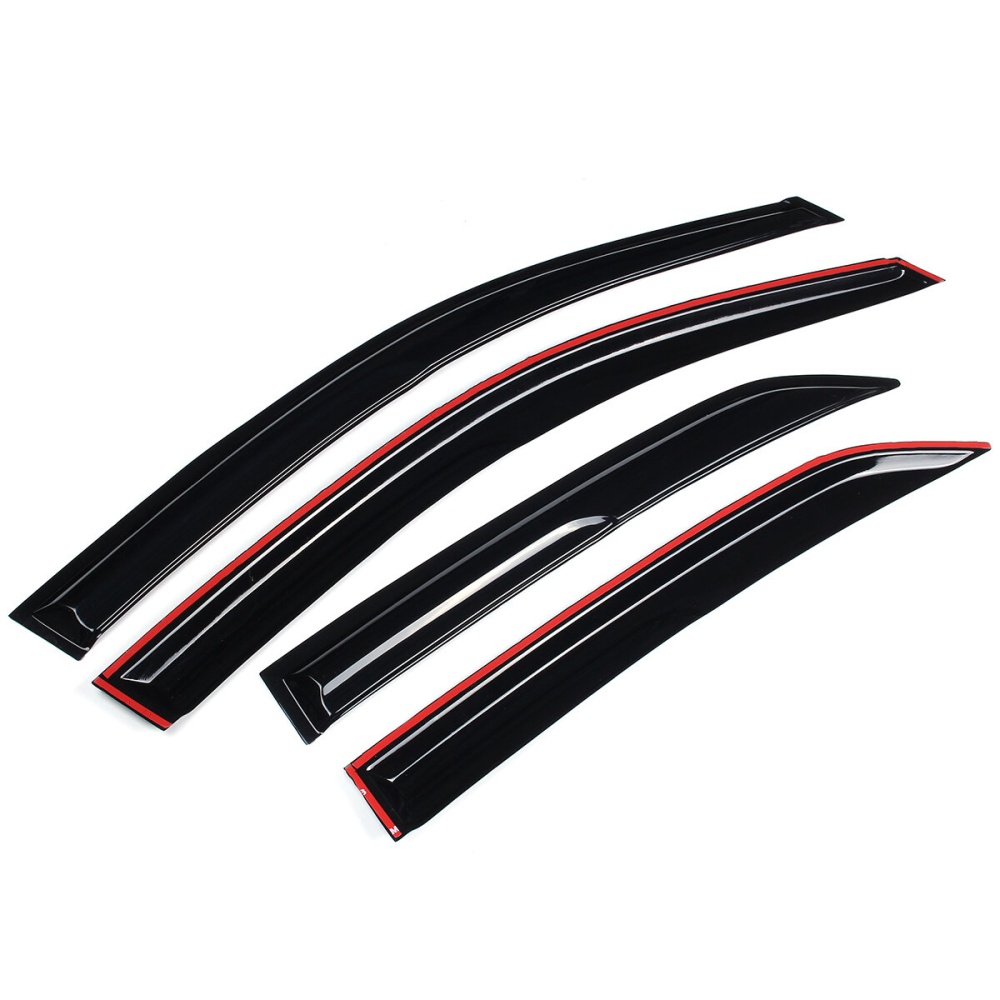 4Pcs For Corolla 2009-2013 Mugen Style Wavy UV Plastic Exterior Visor Vent Shades Window Sun Rain Guard Deflector - Image 2