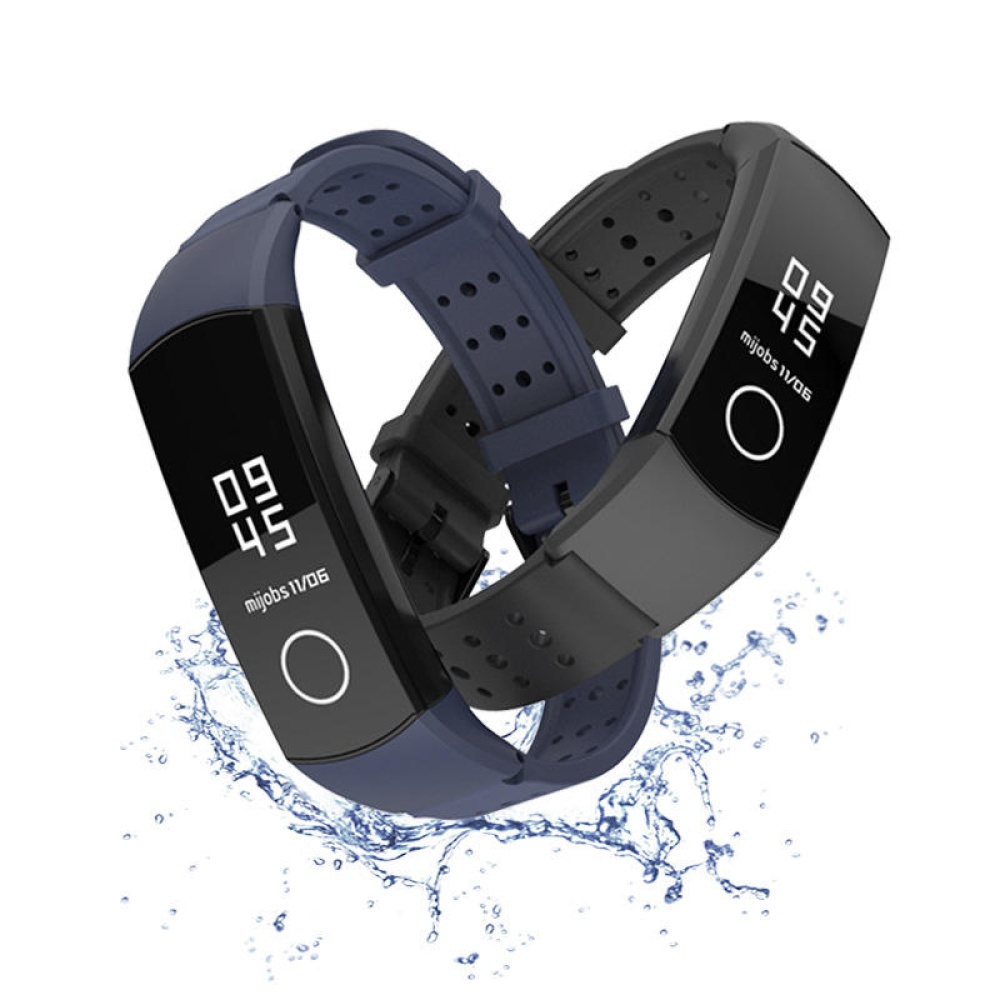Montre etanche Mijobs en silicone avec dragonne Bande pour Huawei Honor Band 4 Montre intelligente - Gris