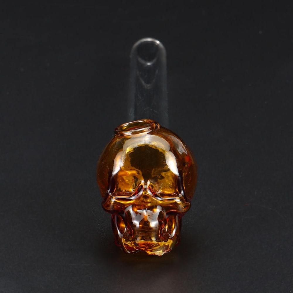 Colorful Skull Glass Water Pipe Modern Design for Smoking Durable - Green - Image 2