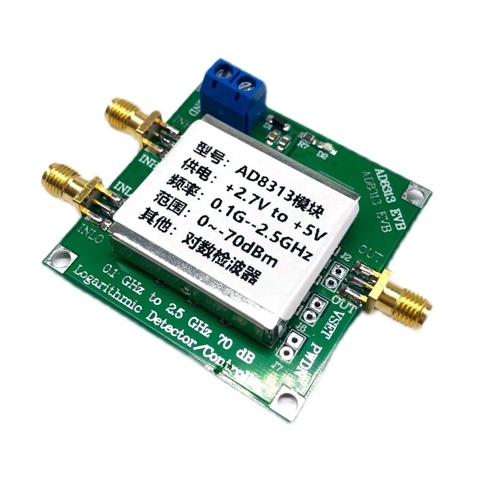 AD8313 0.1 GHz to 2.5 GHz 70 dB Multi-stage Demodulation Logarithmic Amplifier Detector/5V Controller Relay Digital Module