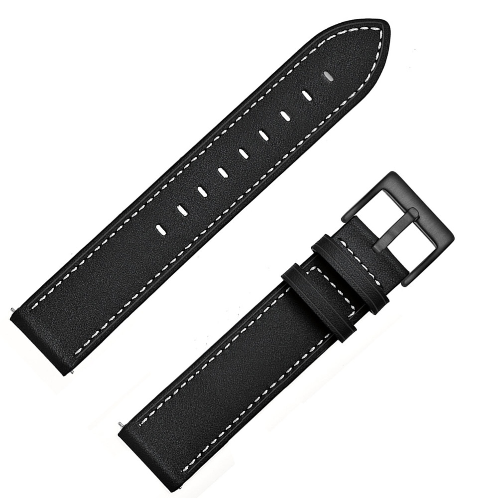 Bakeey Genuine Leather Watch Band Wristband Strap for Xiaomi Amazfit Bip Youth Edition Smart Watch Non-original - Black - Image 2