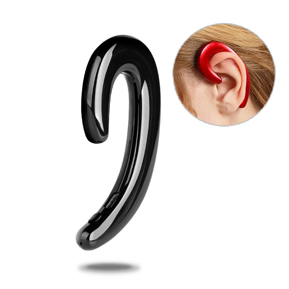 K8 Bone Conduction Earhook Wireless bluetooth Earphone Noise Cancelling Stereo Headphone with Mic - Red