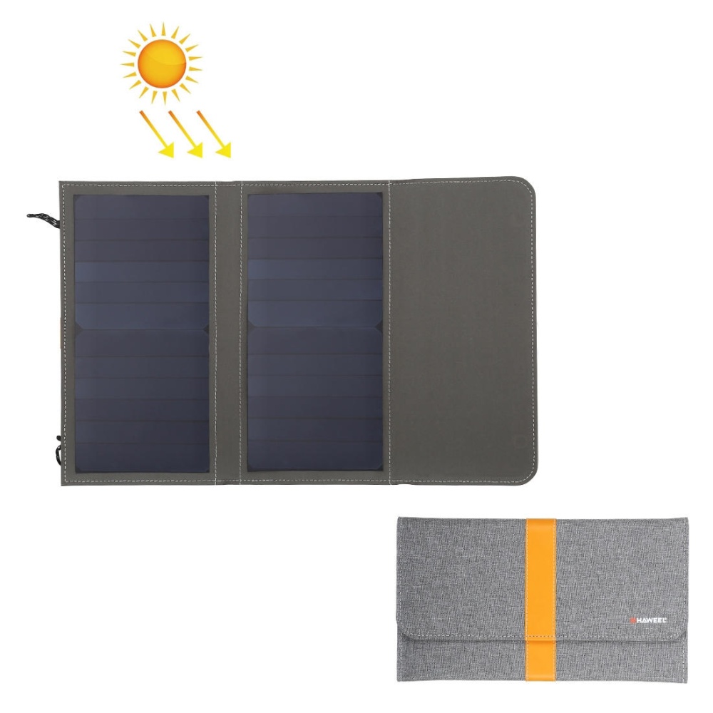 HAWEEL 5V 14W Waterproof Solar Charge Bag Folding Panel DIY Power Bank with Dual USB - Image 2