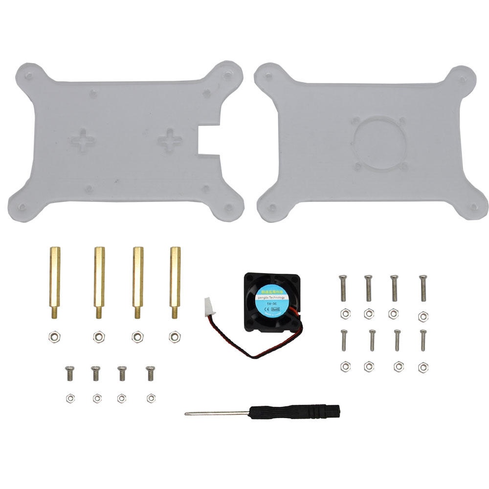 Acrylic Case Protetive Shell with Cooling Fan for Raspberry Pi 4 Model B/3B+/3B/2B - Image 2