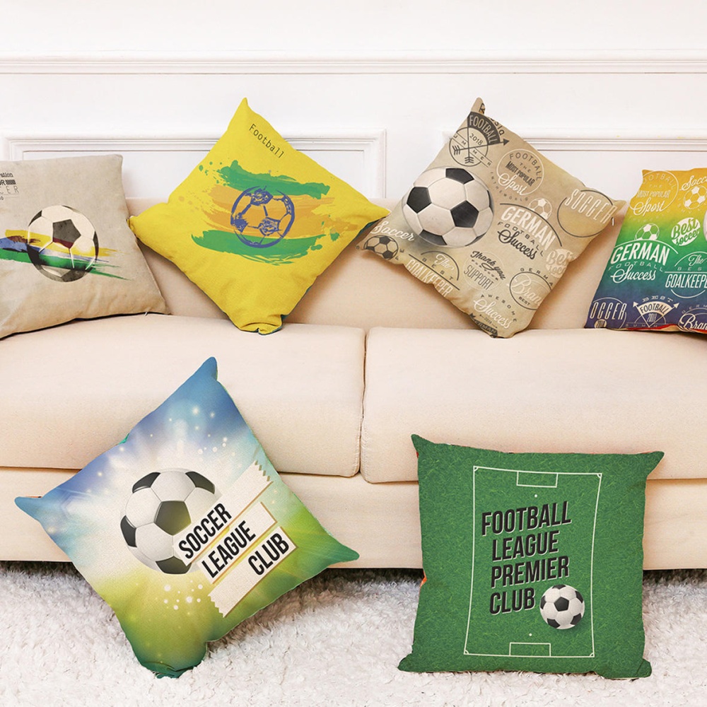 Honana The 2018 Russia World Cup Cotton Linen Cushion Pillow Case Soccer Pillow Covers for Home Decor - 11