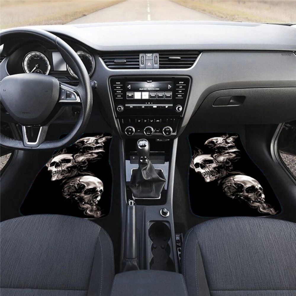 Universal Car Auto Floor Mats Skull 3D Printed Decor Floor Liner - #2 - Image 2