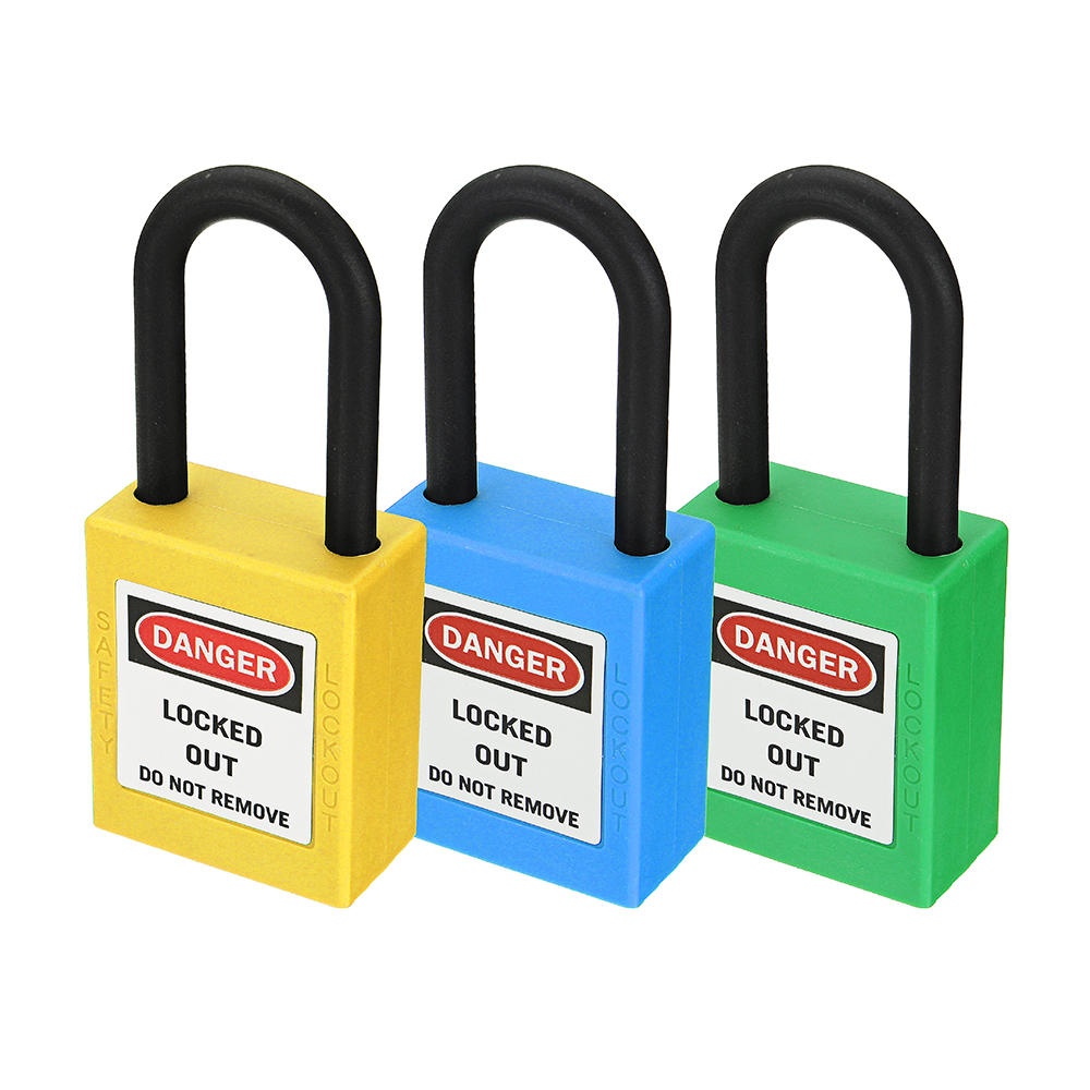 ABS Steel Lock Keyed-Alike Message Padlock Sets Plastic Security Industry Padlock - Yellow