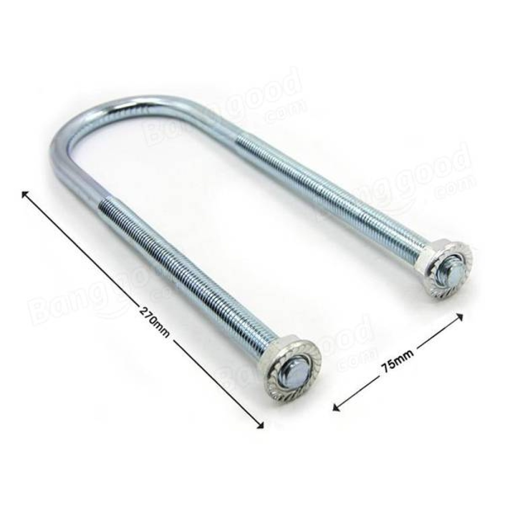 Tirol T19935 M14 2 75MM Car RV Trailer Long Round Galvanized Steel U-Bolt With Nuts - Image 2