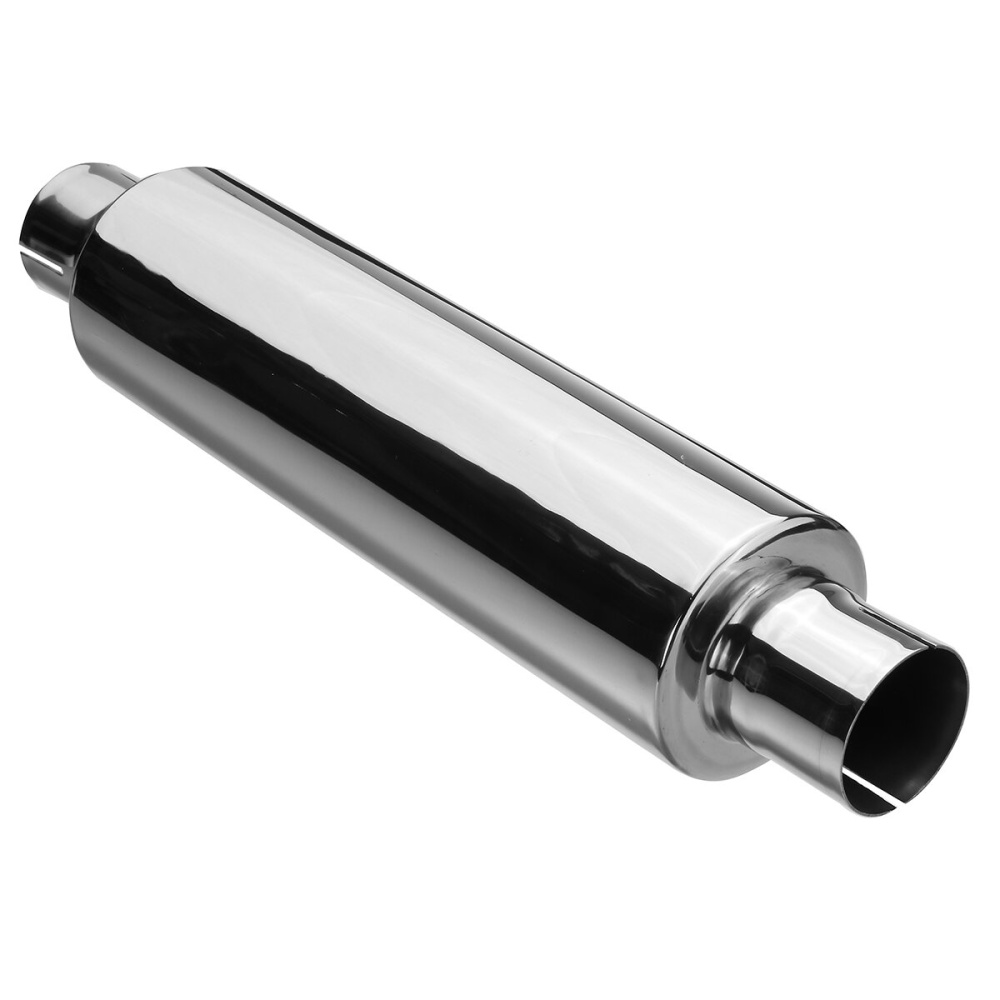 Universal 2.25'' ID 19'' Long Resonator Exhaust Muffler Silencer Stainless Steel - Image 2