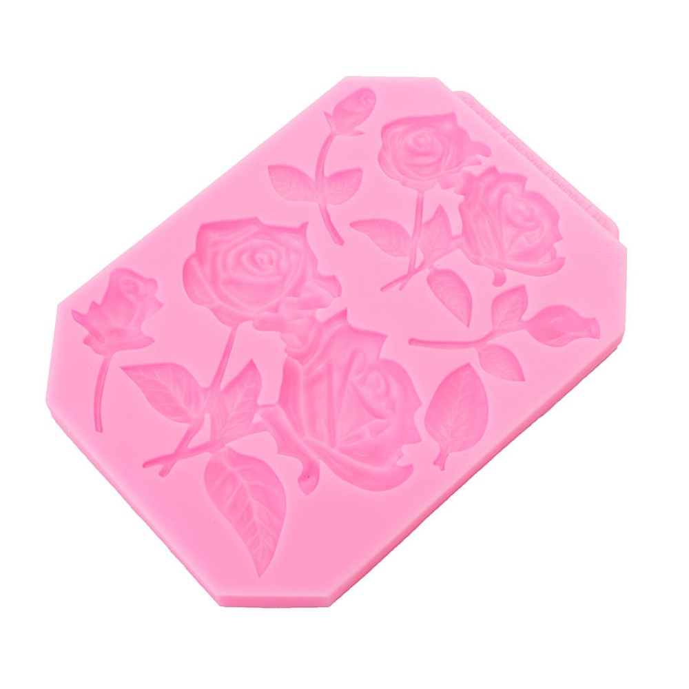 Food Grade Silicone Cake Mold DIY Chocalate Cookies Ice Tray Baking Tool Rose Shape - Image 2