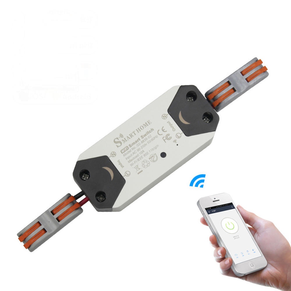 Bakeey 10A DIY WiFi Smart Light Switch Universal Module Breaker Timer Wireless Remote Control Works with Alexa Google Home Smart Home Automation