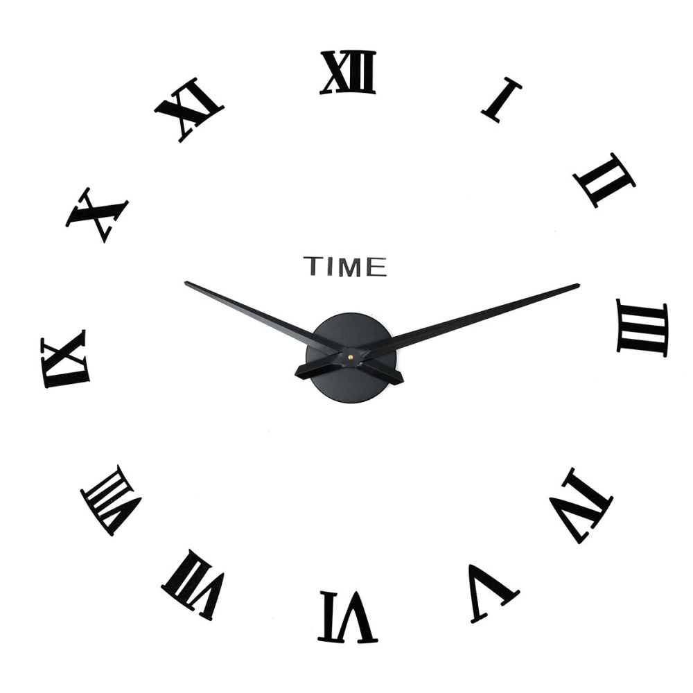 Digital Large 3D Wall Clock Acrylic Sticker DIY Home Room Clocks Decor Modern