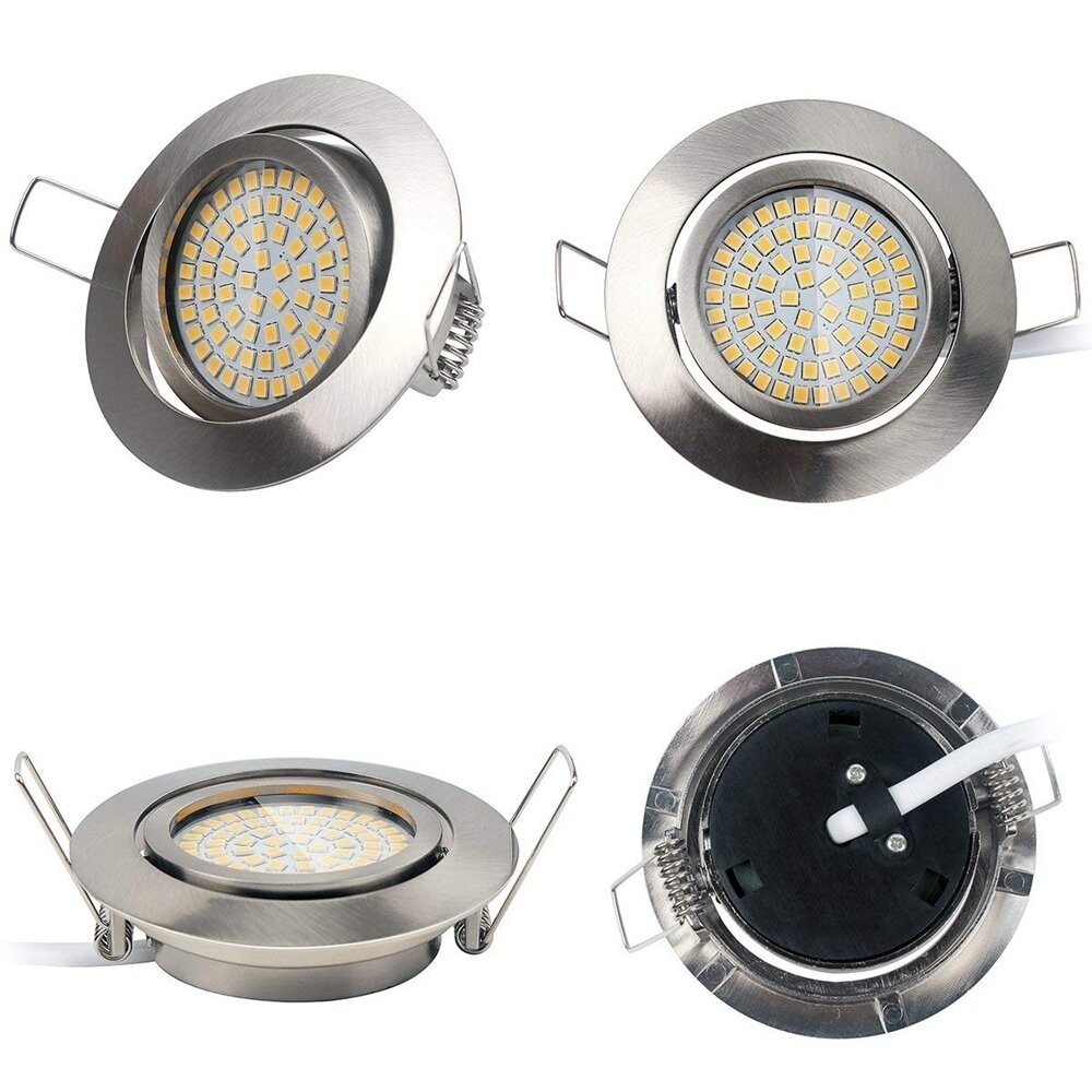 LUSTREON 3.5W 68 LED Round LED Ceiling Light Non-dimmable Recessed Downlight Spotlight AC220-240V - Warm White - Image 2