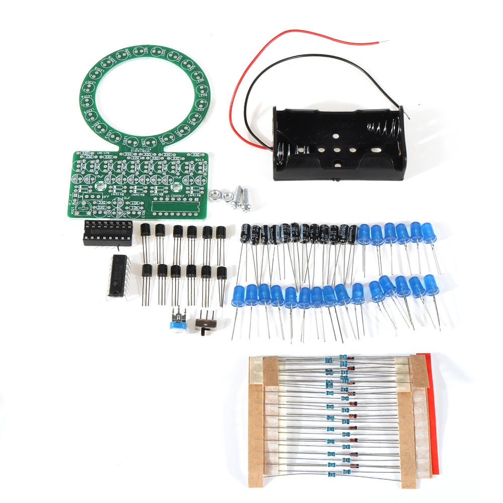 3pcs DIY Gradient LED Flash Light Production Kit Electronic 4017NE555 Soldering Training Parts - Image 2