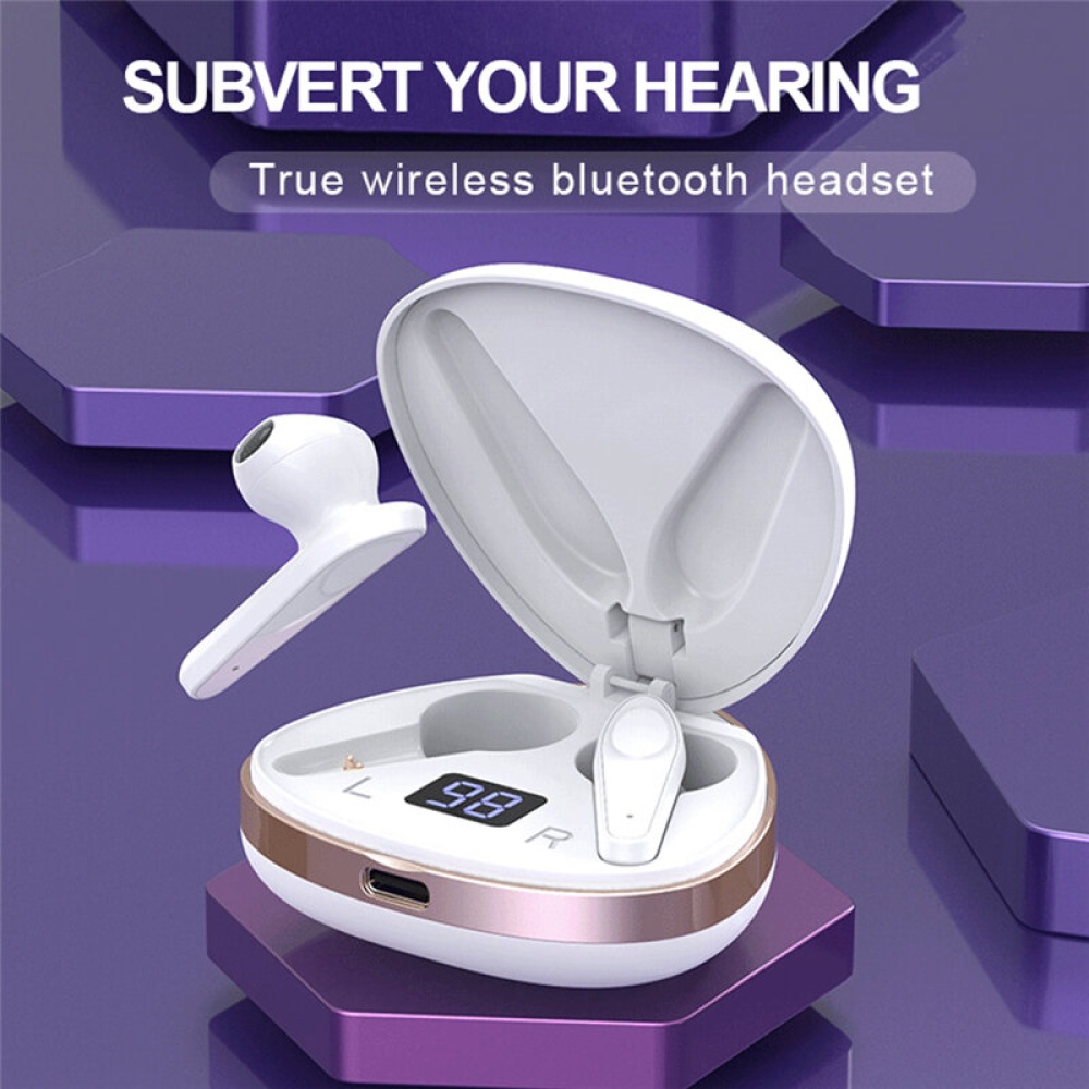 Bakeey X19 TWS Earphones Wireless bluetooth V5.0 Headphones HIFI Stereo Noise Reduction LED Display Smart Touch Half-In-Ear Earbuds with Mic - Black - Image 2