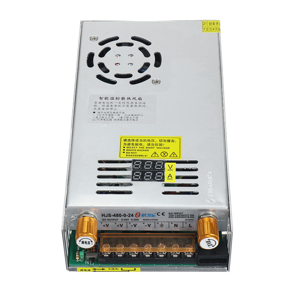 480W Dual Digital Display DC Switching Power Supply Current Limit Adjustable voltage 0-5V 12V 24V 36V 48V 60V 80V 120V 220V - 0-5V 60A - Image 2