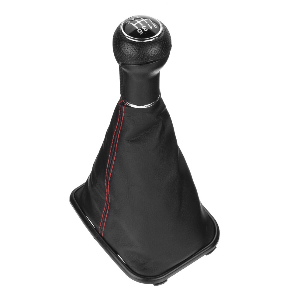 5/6 Speed Gear Shift Knob with Gaitor Boot Dust Cover PU Leather For VW Golf 4 Bora - 5 Speed - Image 2