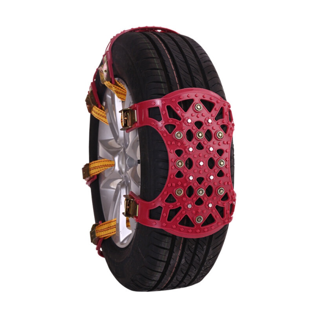 Anti-skid Car Snow Chains Beef Tendon TPU Vehicles Wheel Tyre Anti-skid Straps - Red - Image 2