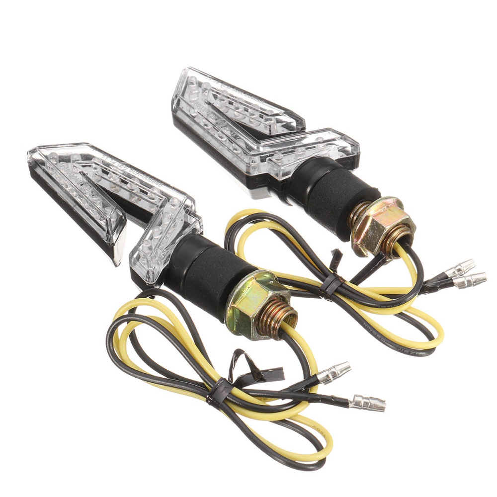 Pair 12V LED Turn Signal Indicator Lights Running Lamp Blinker Universal Motorcycle - Image 2