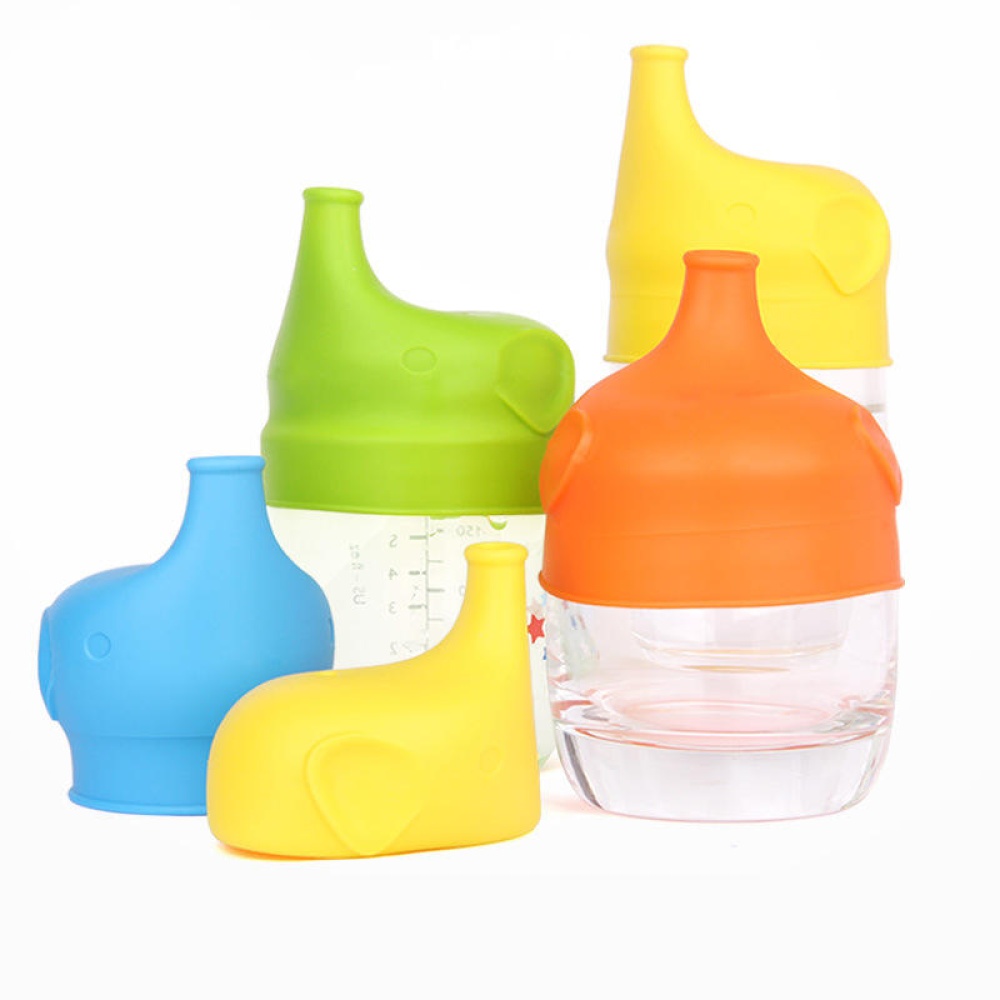 Silicone Cup Lids for Baby Drinking Convers Suitable For Any Cup or Glass Cup Makes Drinks Spillproof - Yellow - Image 2