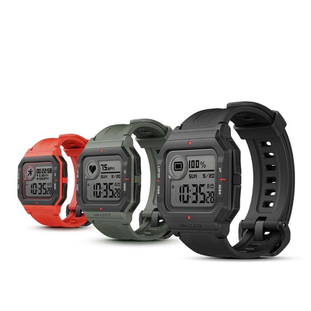 Original Amazfit NEO 28 Days Long Standby Always On Display Wristband 24 Hours Heart Rate Monitor 5ATM Waterproof Smart Watch - Coral Orange