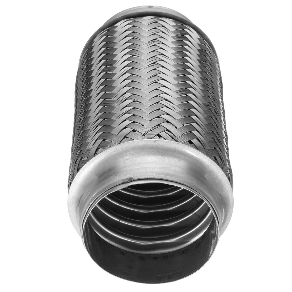 3x8 Inch Flex Pipe Exhaust Stainless Steel Double Braid Heavy Duty Coupling Tube - Image 2