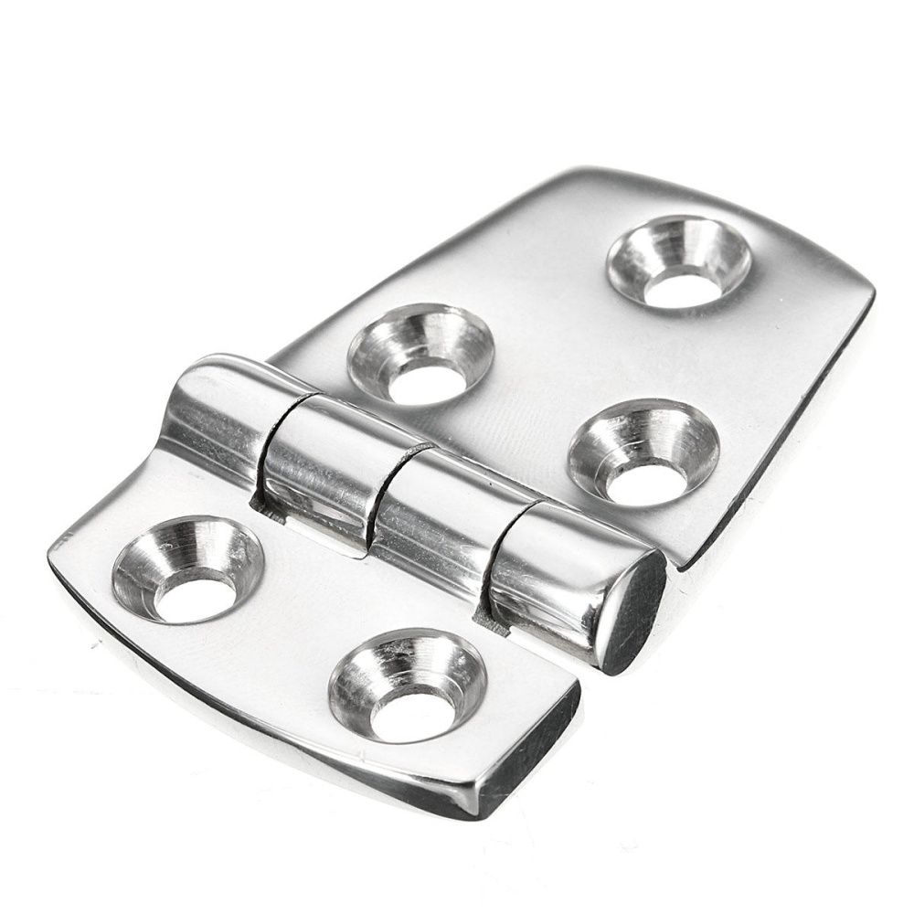 38 x 56mm 316 Stainless Steel Flush Hinges Door Hinge Polished Silver Hardware - Image 2