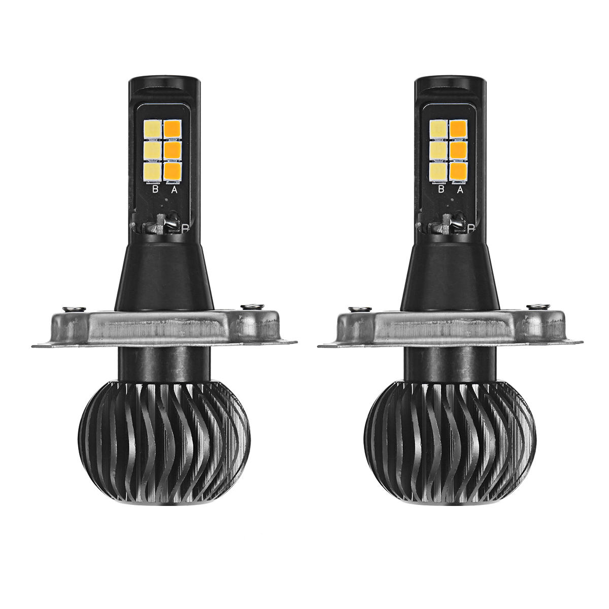 Pair X5 30W 2400LM Car LED Fog Lights Bulbs Motor Headlights H1 H3 H4 H7 H8/H11 9005/9006 Dual Color - H1